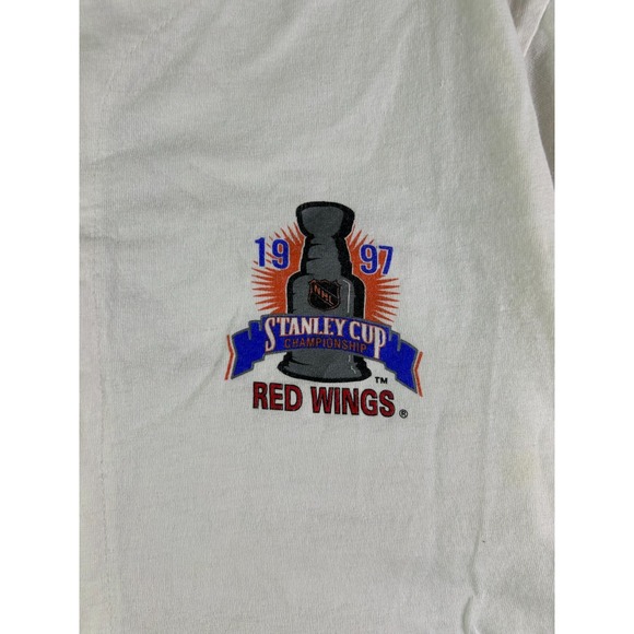 VTG 1997 Detroit Red Wings Stanley Cup Champs Majestic Jersey Shirt XL Hockey - Picture 3 of 13